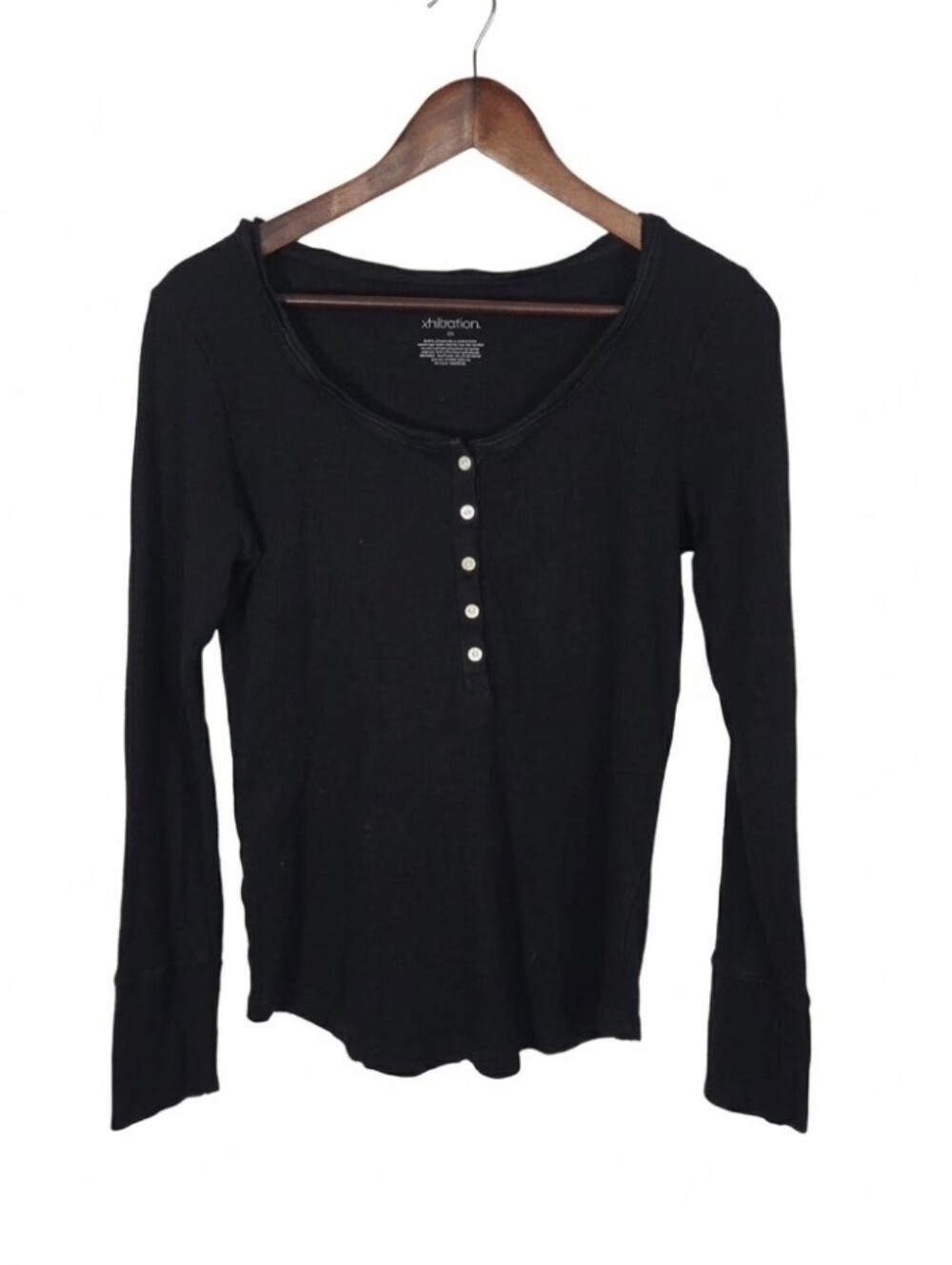 Xhilaration black scoop neck long sleeve top